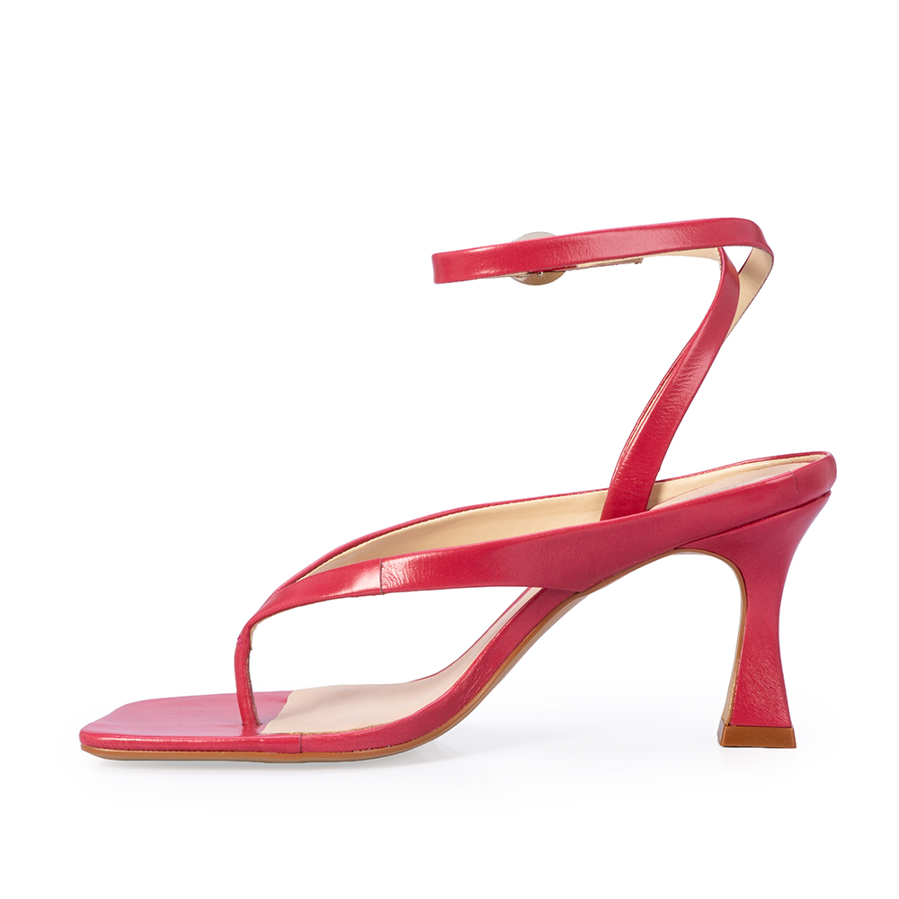 SAND&Aacute;LIA BICO QUADRADO ROSA MAGN&Oacute;LIA DE COURO image number 2