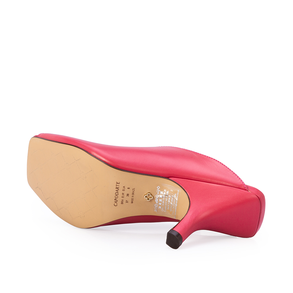 MULE SALTO M&Eacute;DIO COURO ROSA MAGN&Oacute;LIA image number 3