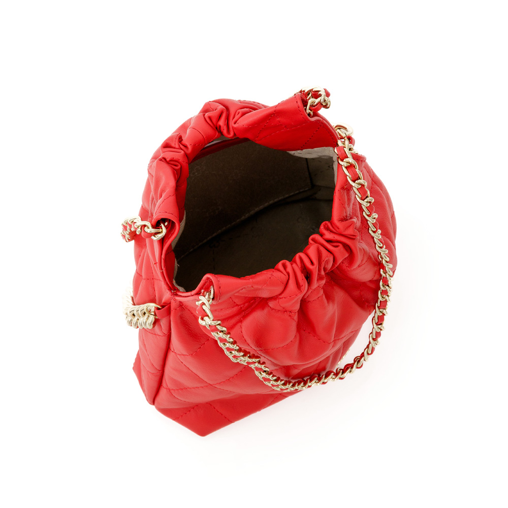 BOLSA SHOULDER BAG VERMELHA RUBI DE COURO MATELASS&Ecirc; image number 4