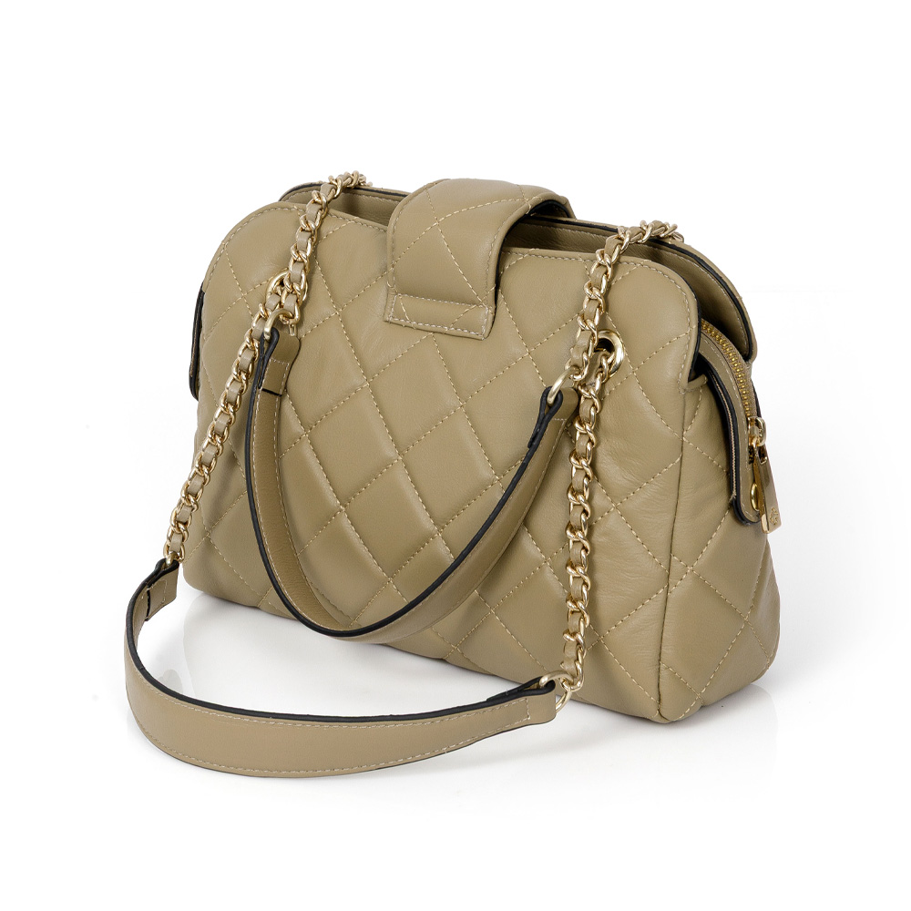 BOLSA M&Eacute;DIA VERDE ALBERO DE COURO MATELASS&Ecirc; SHOULDER BAG image number 1