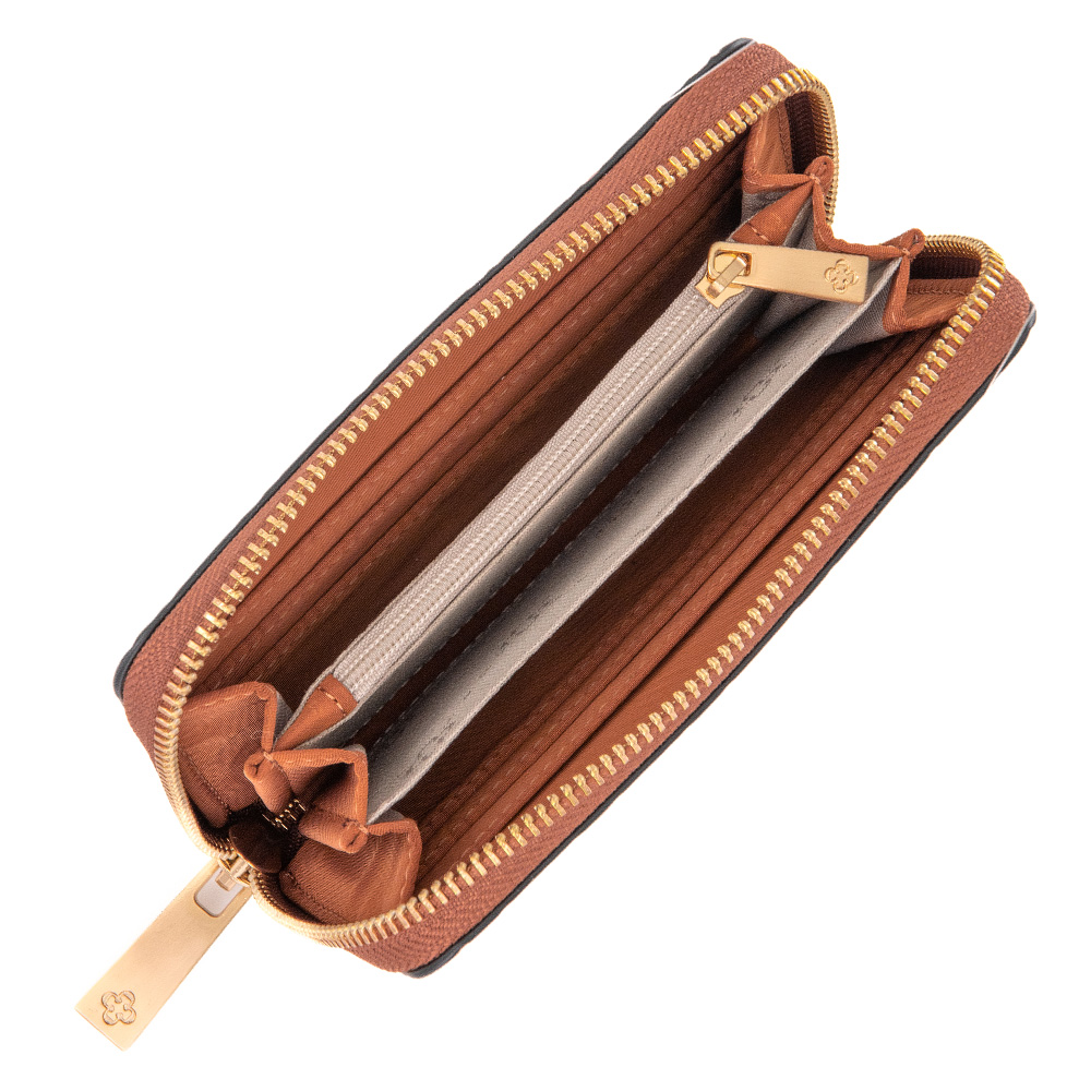 CARTEIRA FEMININA CARAMELO ZÍPER image number 4