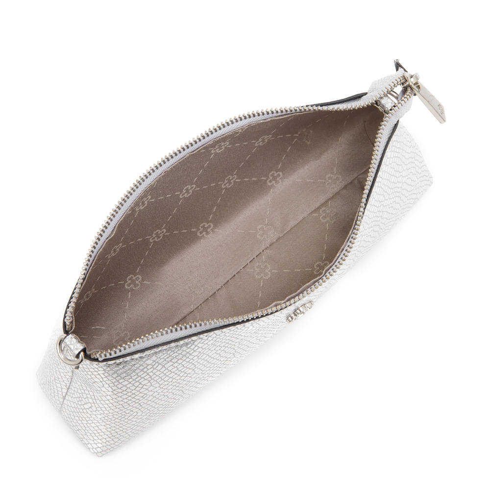 BOLSA PEQUENA PRATA METALIZADA SERPENTE SHOULDER BAG image number 4