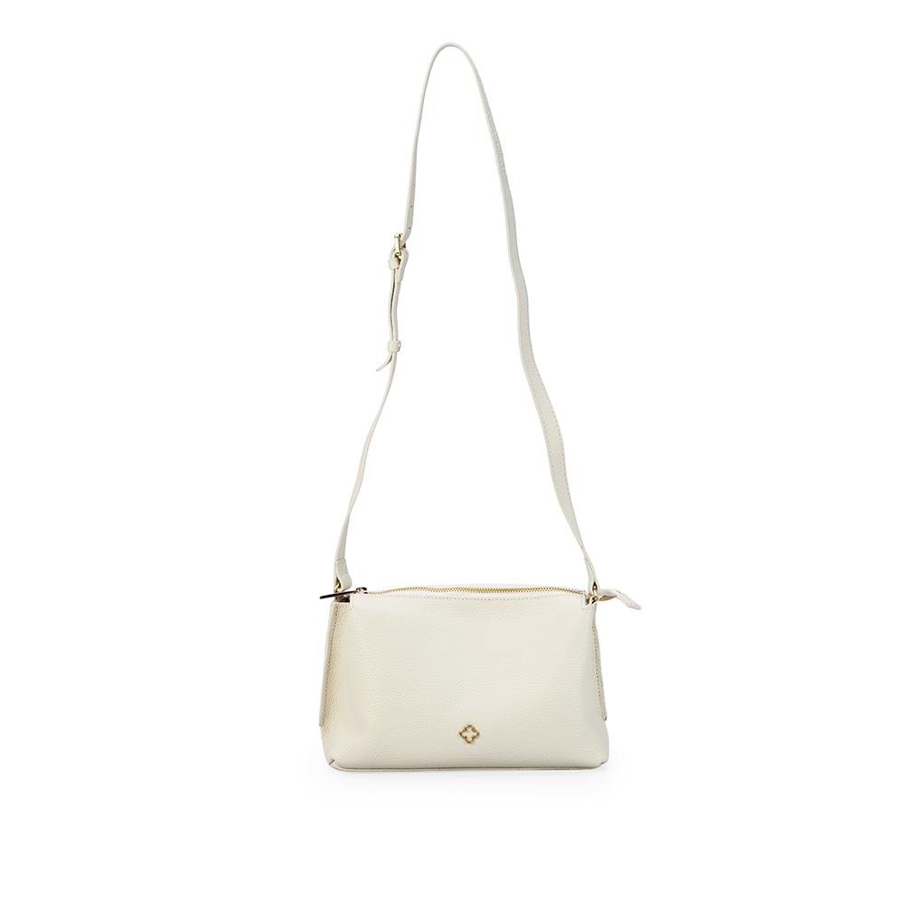 BOLSA PEQUENA BRANCA DUNA DE COURO SHOULDER BAG image number 1