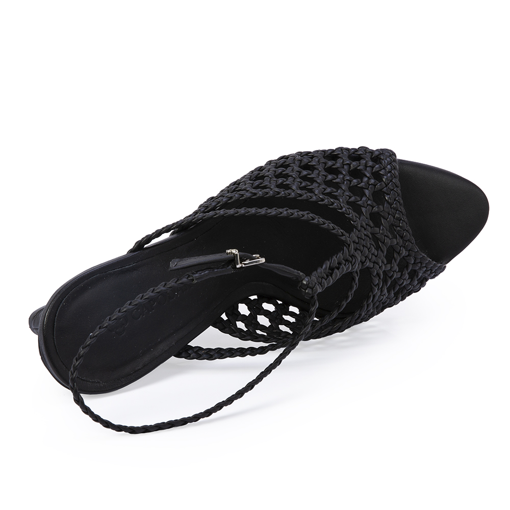 SAND&Aacute;LIA ANABELA COURO PRETA image number 4