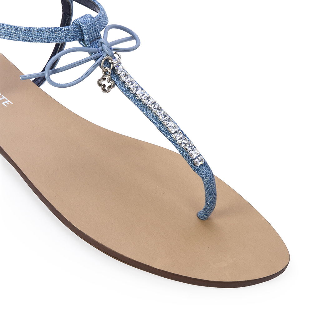 SAND&Aacute;LIA RASTEIRA DENIM LA&Ccedil;O COM PEDRARIAS image number 4