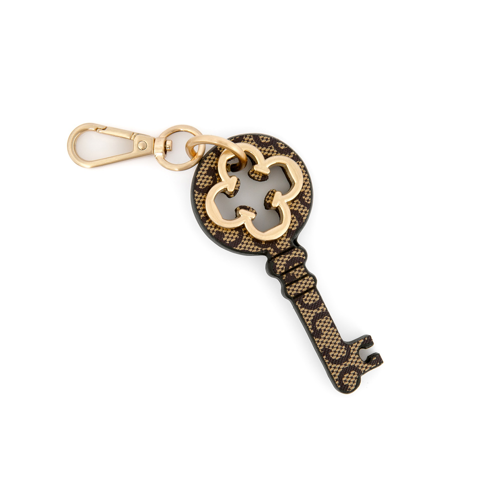 KIT CHAVEIRO + PORTA CART&Atilde;O CARAMELO MONOGRAMA image number 4