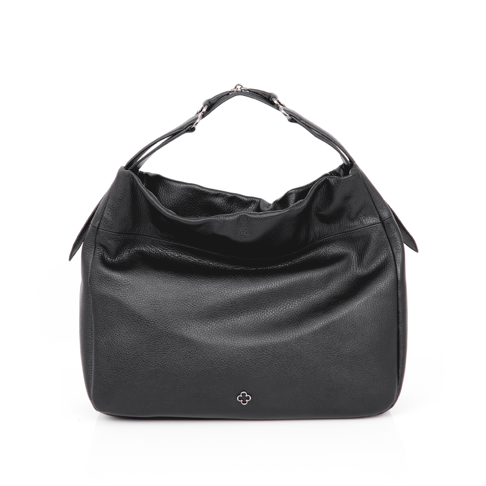 BOLSA CAPODARTE COURO PRETA HOBO image number 0