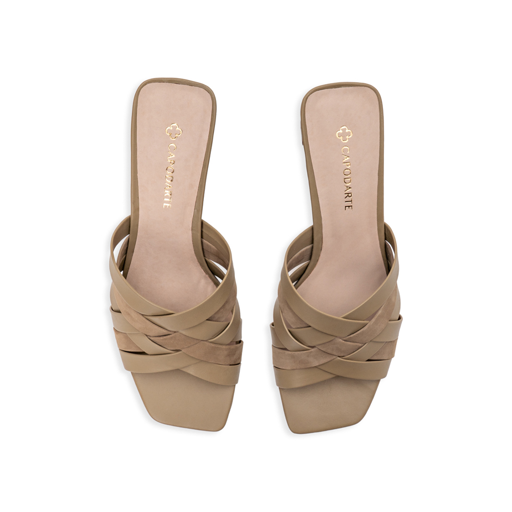 MULE VERDE ALBERO COURO NOBUCK TRAMADO image number 4