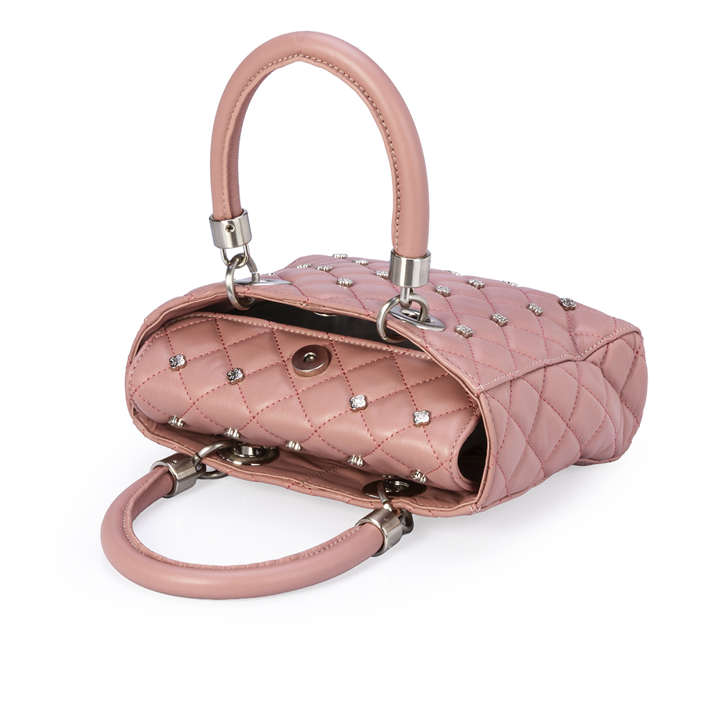 BOLSA TIRACOLO ROSA MALVA DE COURO TOTE image number 4