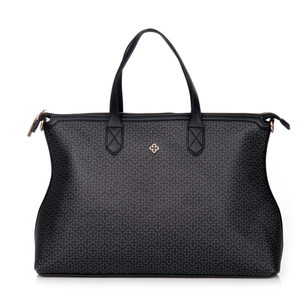 MALA DE M&Atilde;O GRANDE PRETA MONOGRAMA image number 0