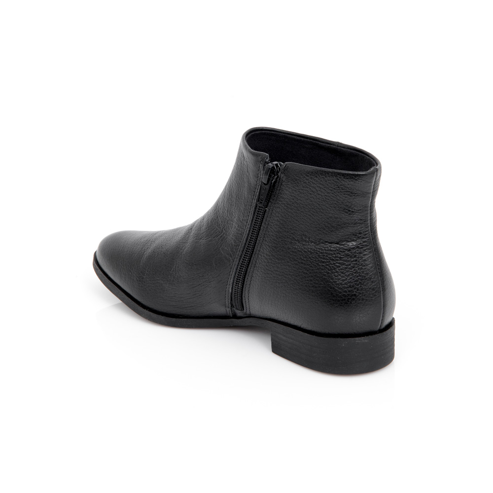 BOTA PRETA CANO CURTO DE COURO image number 2