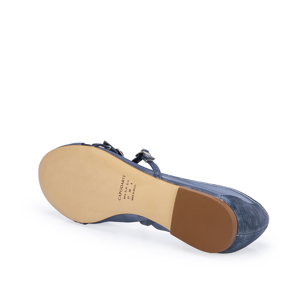 SAPATILHA DE COURO DENIM TELA image number 3