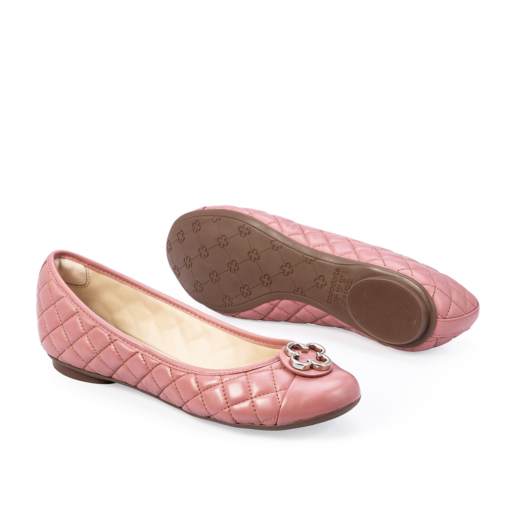 SAPATILHA CATHERINE ROSA MALVA DE COURO MATELASS&Ecirc; image number 3