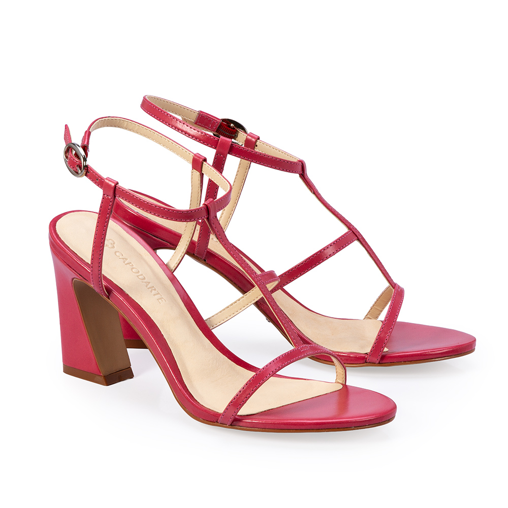 SAND&Aacute;LIA SALTO ALTO ROSA MAGN&Oacute;LIA DE COURO image number 2