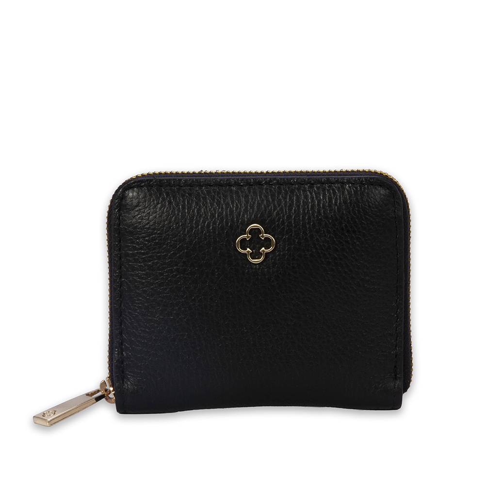 CARTEIRA PRETA DE COURO COM Z&Iacute;PER image number 0