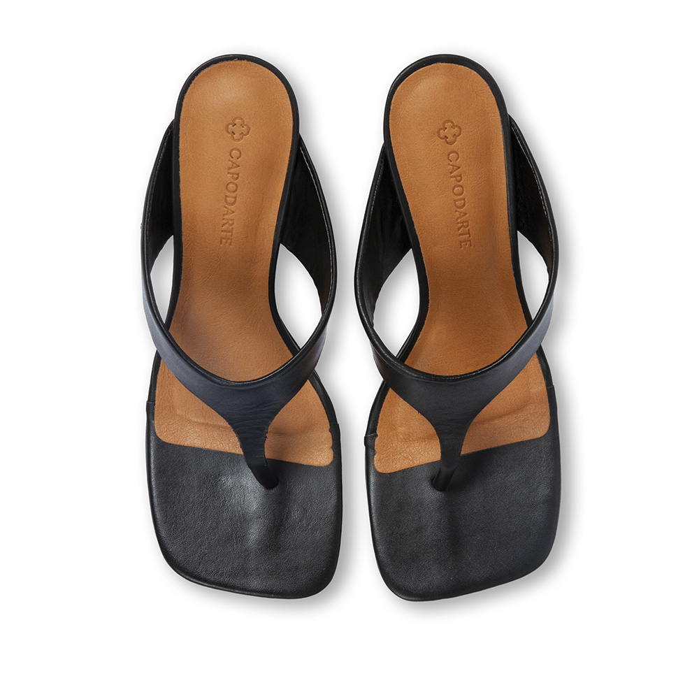 MULE DE COURO SALTO ALTO PRETO image number 4