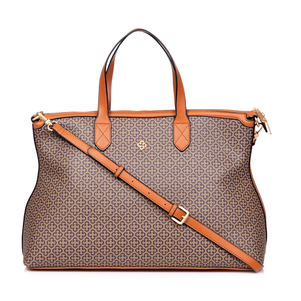 MALA DE MÃO GRANDE BEGE MONOGRAMA image number 0