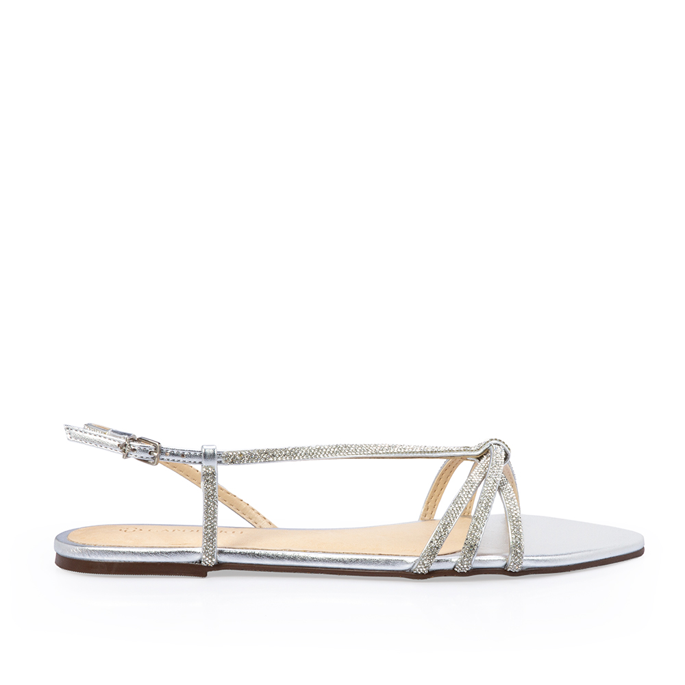 SANDÁLIA RASTEIRA PRATEADA BRILHOS image number 0