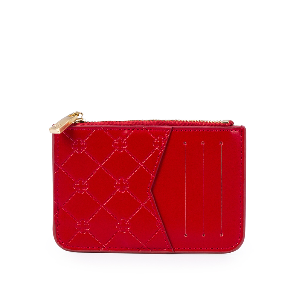 CARTEIRA PEQUENA VERMELHA MONOGRAMA image number 2