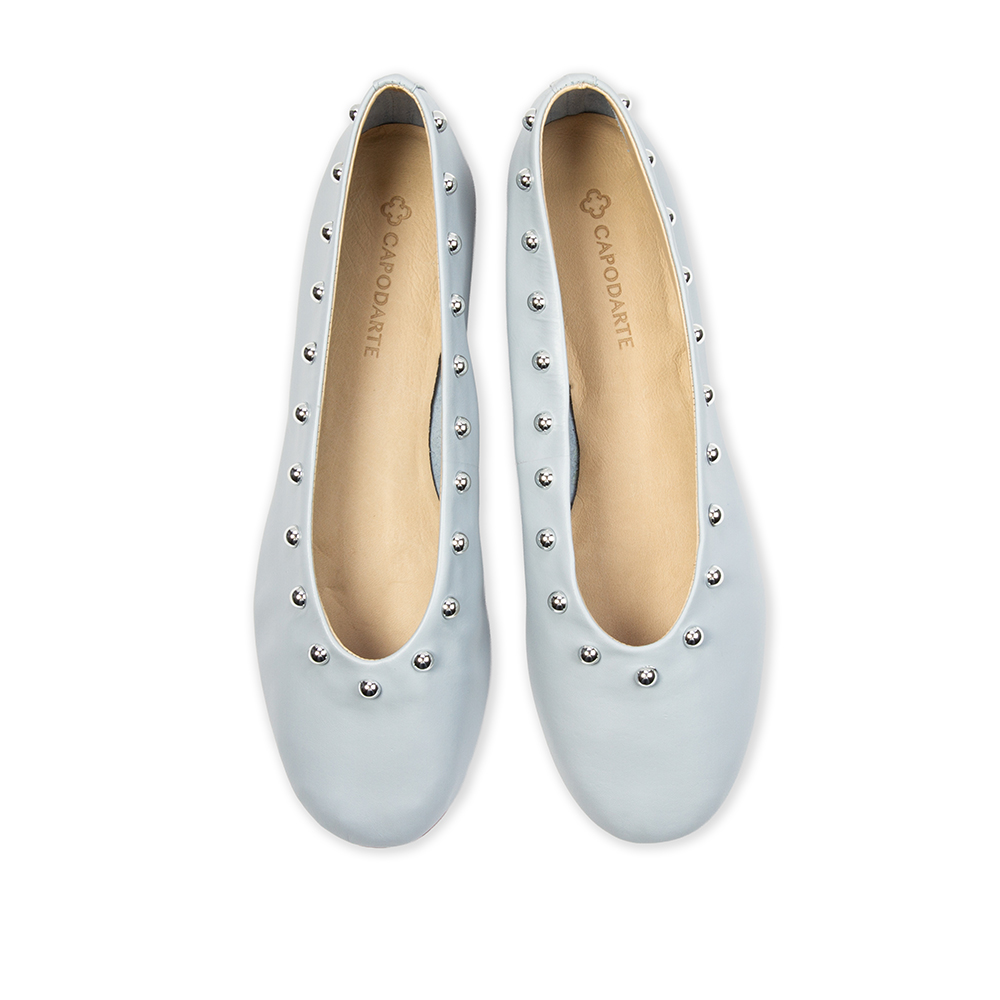 SAPATILHA AZUL TURMALINA BICO REDONDO STUDS image number 4