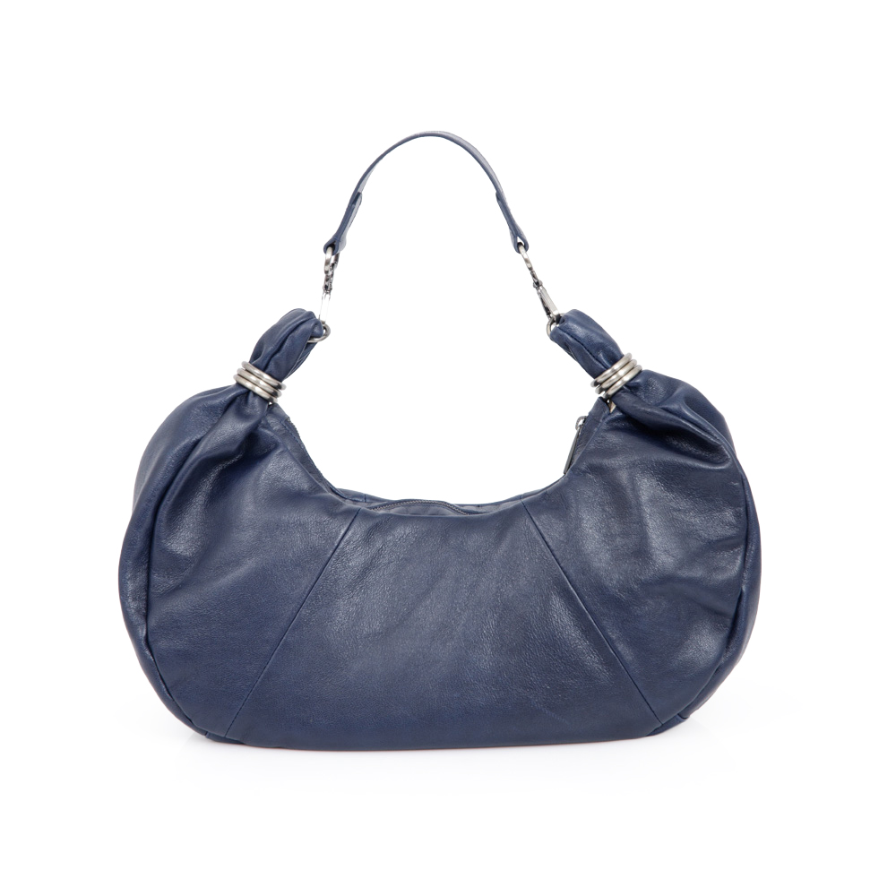 BOLSA HOBO DE COURO MARINHO AZZURRO image number 2