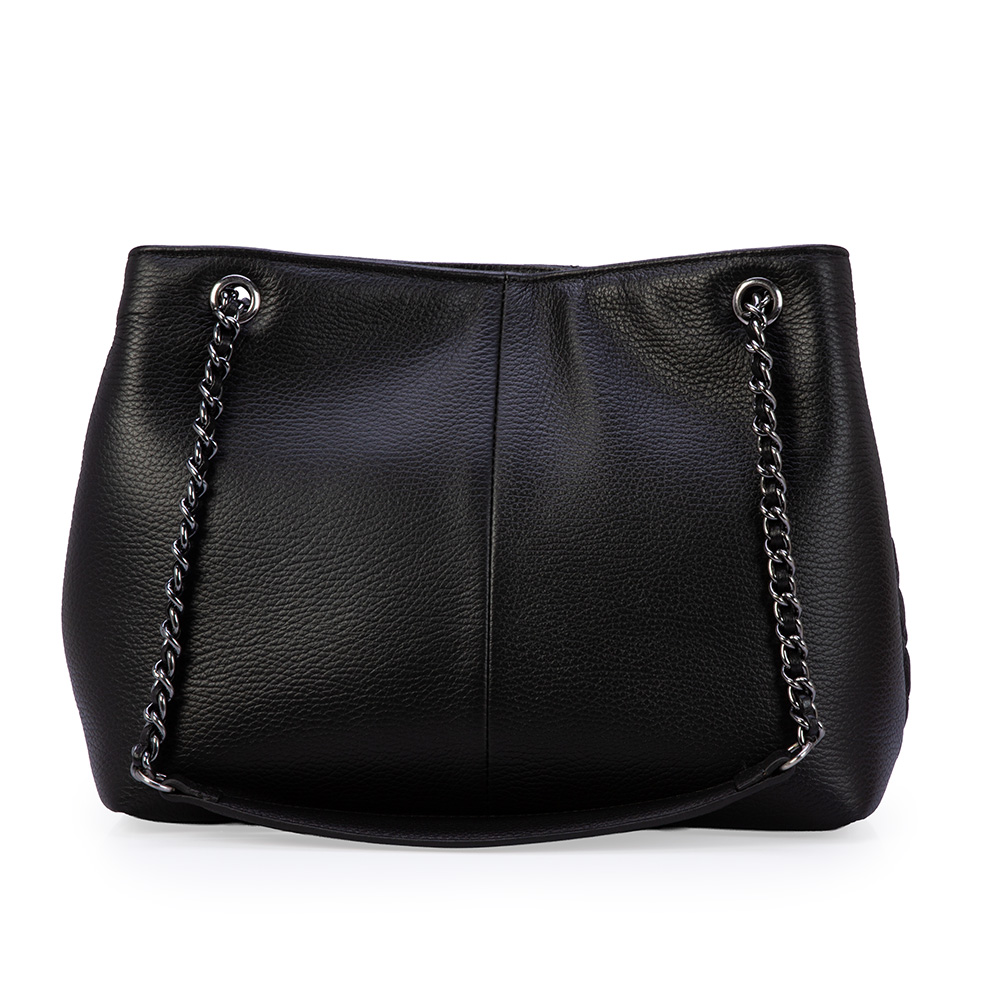 BOLSA HOBO PRETA DE COURO MATELASS&Ecirc; CARINA image number 2