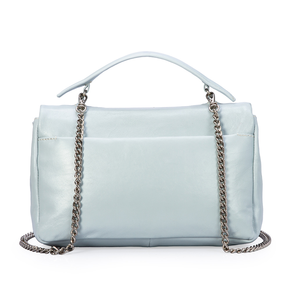 BOLSA AZUL TURMALINA COURO COM AL&Ccedil;A CORRENTE SHOULDER BAG image number 2