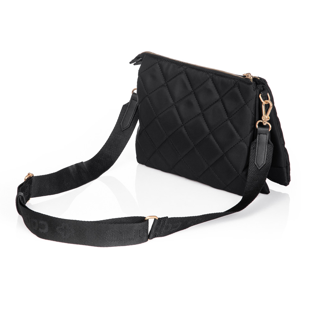 BOLSA PRETA NYLON TRANSVERSAL SHOULDER image number 2