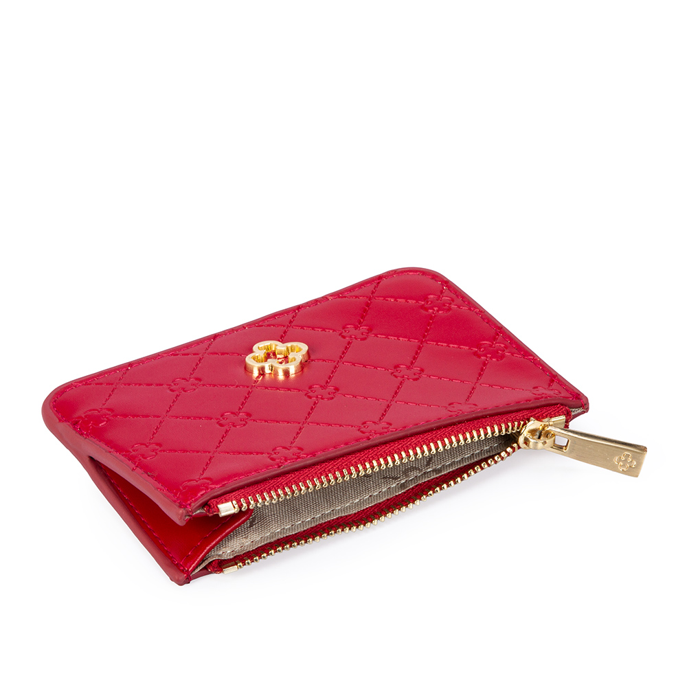 CARTEIRA PEQUENA VERMELHA MONOGRAMA image number 3