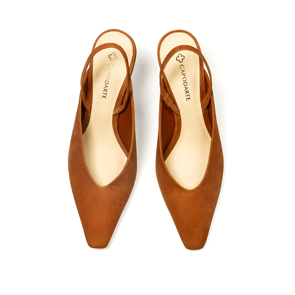 SCARPIN SALTO ANABELA COURO NOBUCK CARAMELO image number 4