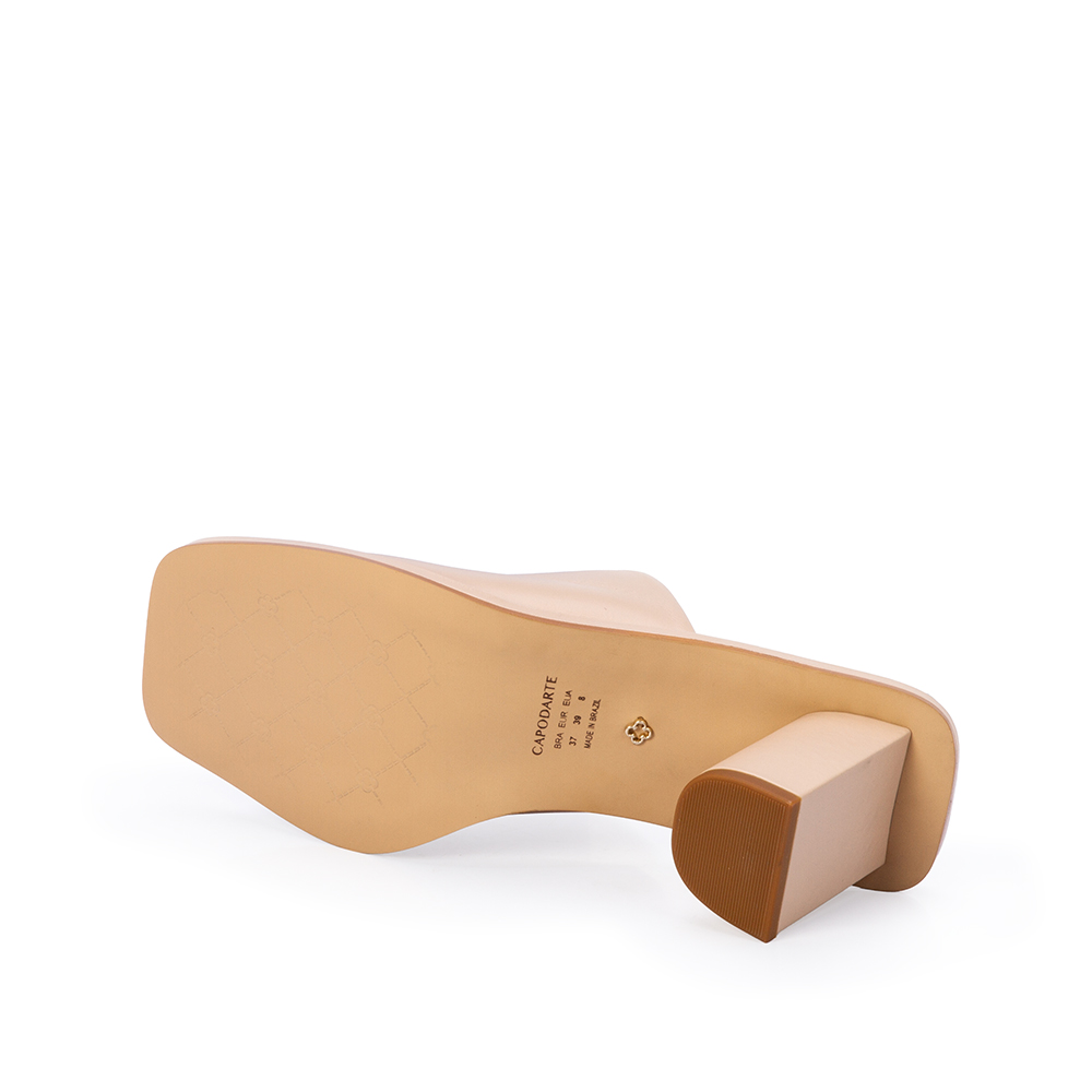 MULE NUDE SEDA DE COURO SALTO BAIXO image number 3