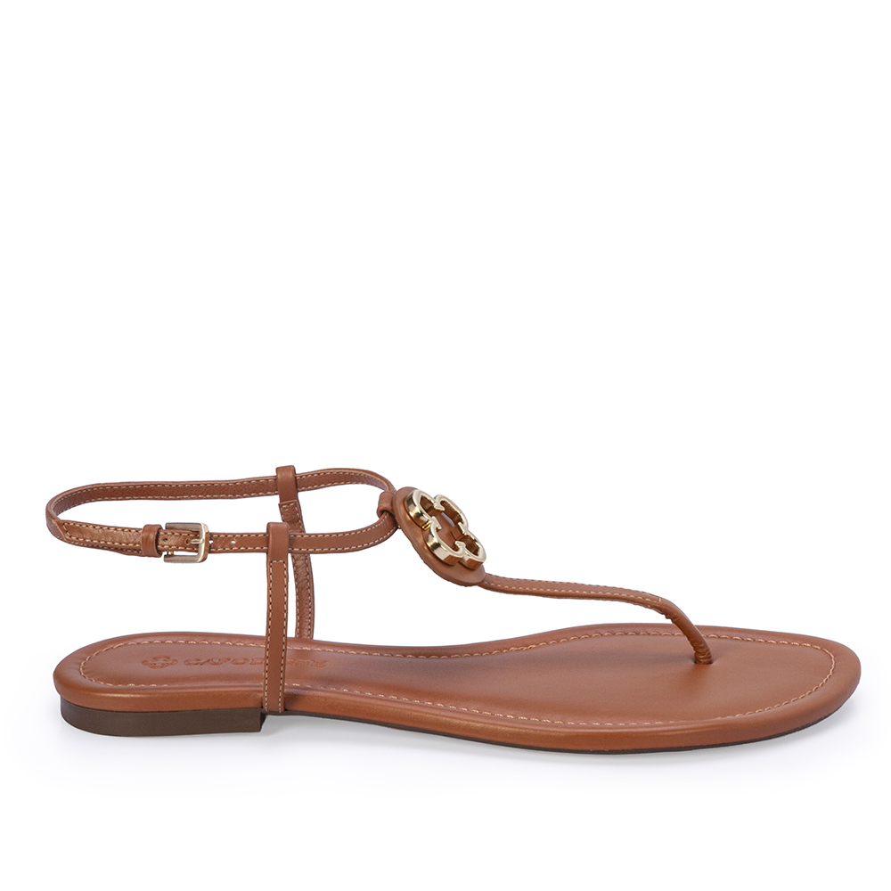 SAND&Aacute;LIA RASTEIRA CARAMELO DE COURO image number 0