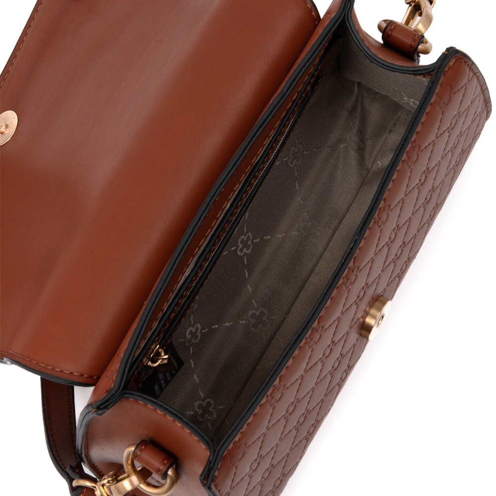 BOLSA PEQUENA CARAMELO TRANSVERSAL image number 4