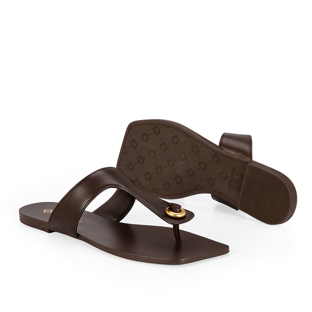 CHINELO DE DEDO COURO CACAO image number 3