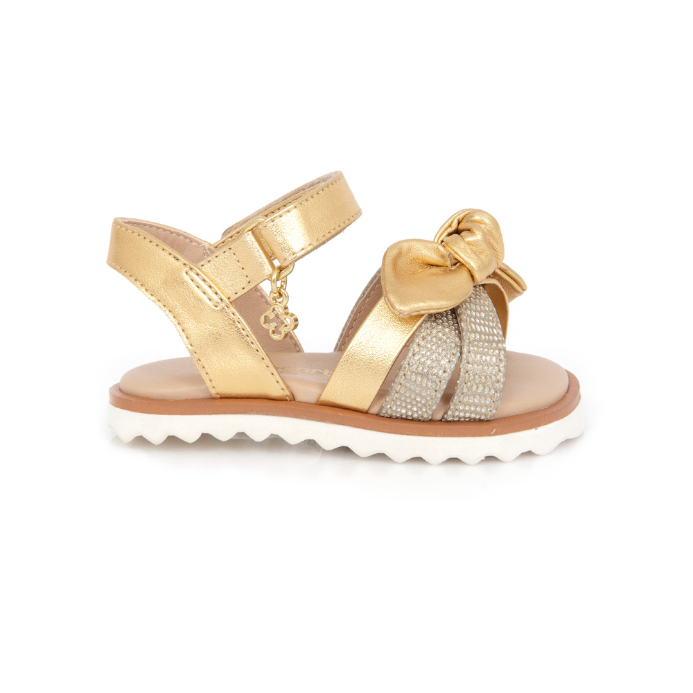 SANDÁLIA BEBÊ DOURADA METALIZADA image number 0
