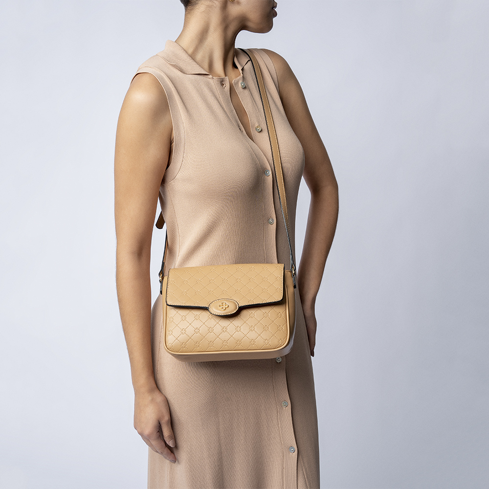 BOLSA PEQUENA TIRACOLO BEGE NATURALE MONOGRAMA image number 1