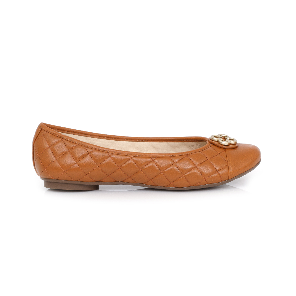 SAPATILHA CATHERINE VINTAGE DE COURO CARAMELO CAMEL MATELASSÊ image number 0