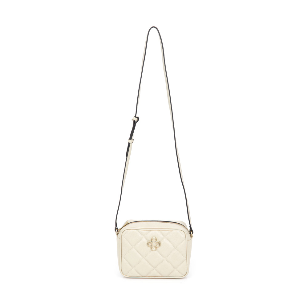 BOLSA PEQUENA TIRACOLO COURO BEGE image number 3