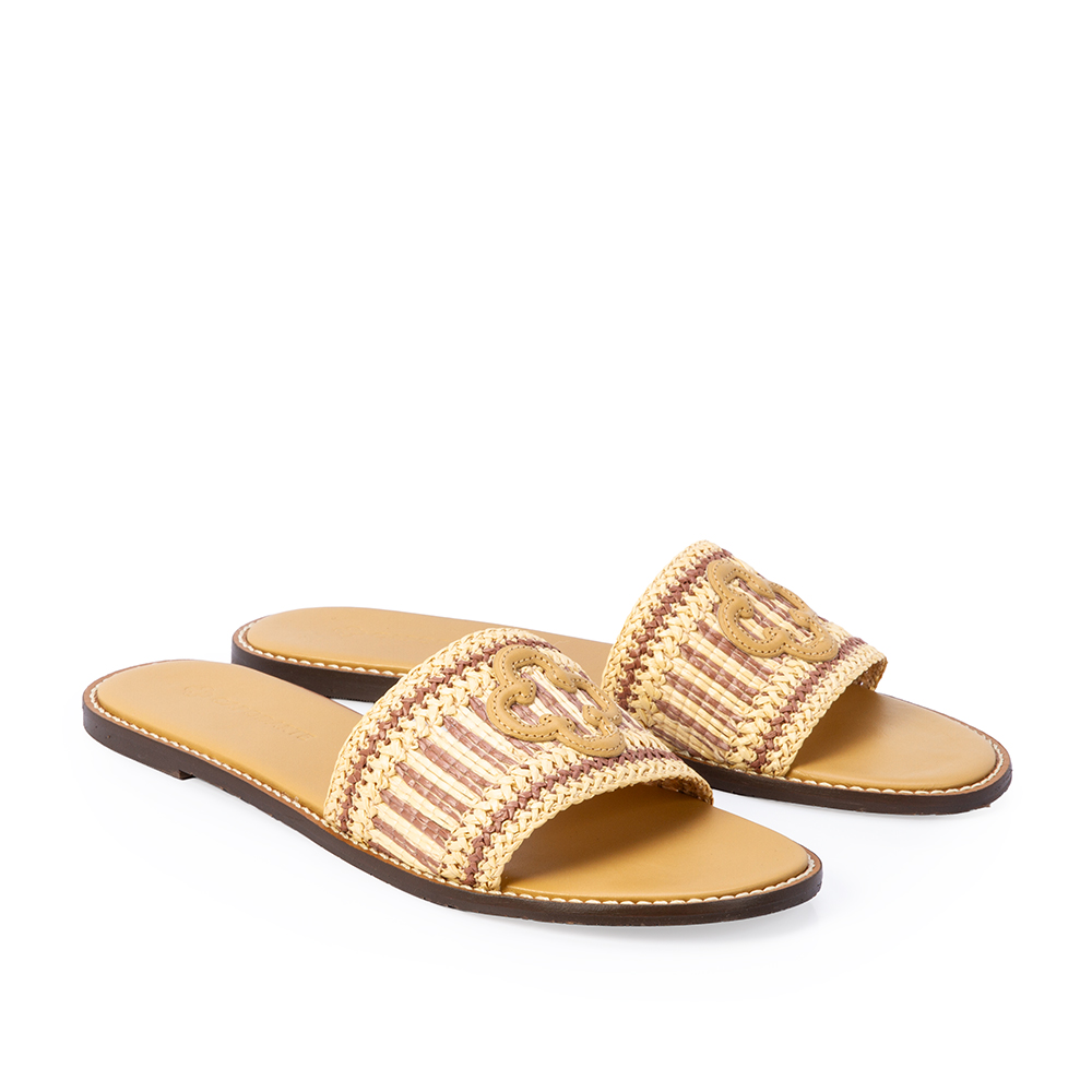 CHINELO SLIDE BEGE SAVANA TRAMADO image number 1