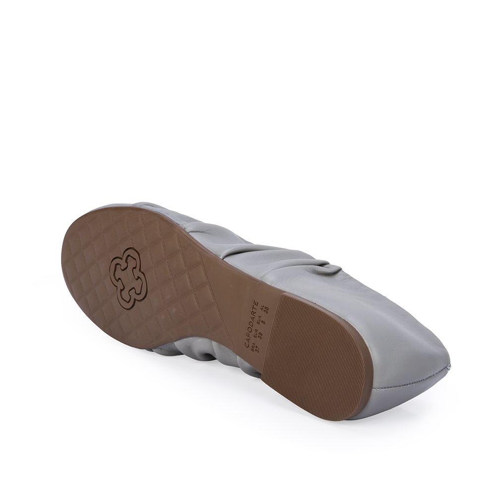 SAPATILHA COURO CINZA CARBONO FITA CETIM image number 3