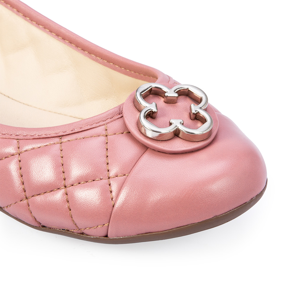 SAPATILHA CATHERINE ROSA MALVA DE COURO MATELASS&Ecirc; image number 2