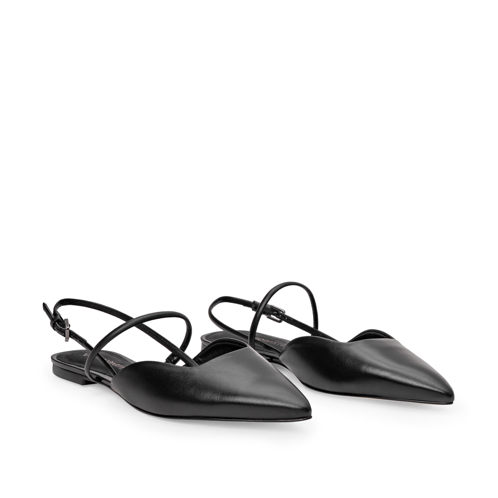 SAPATILHA SLINGBACK PRETA DE COURO image number 1