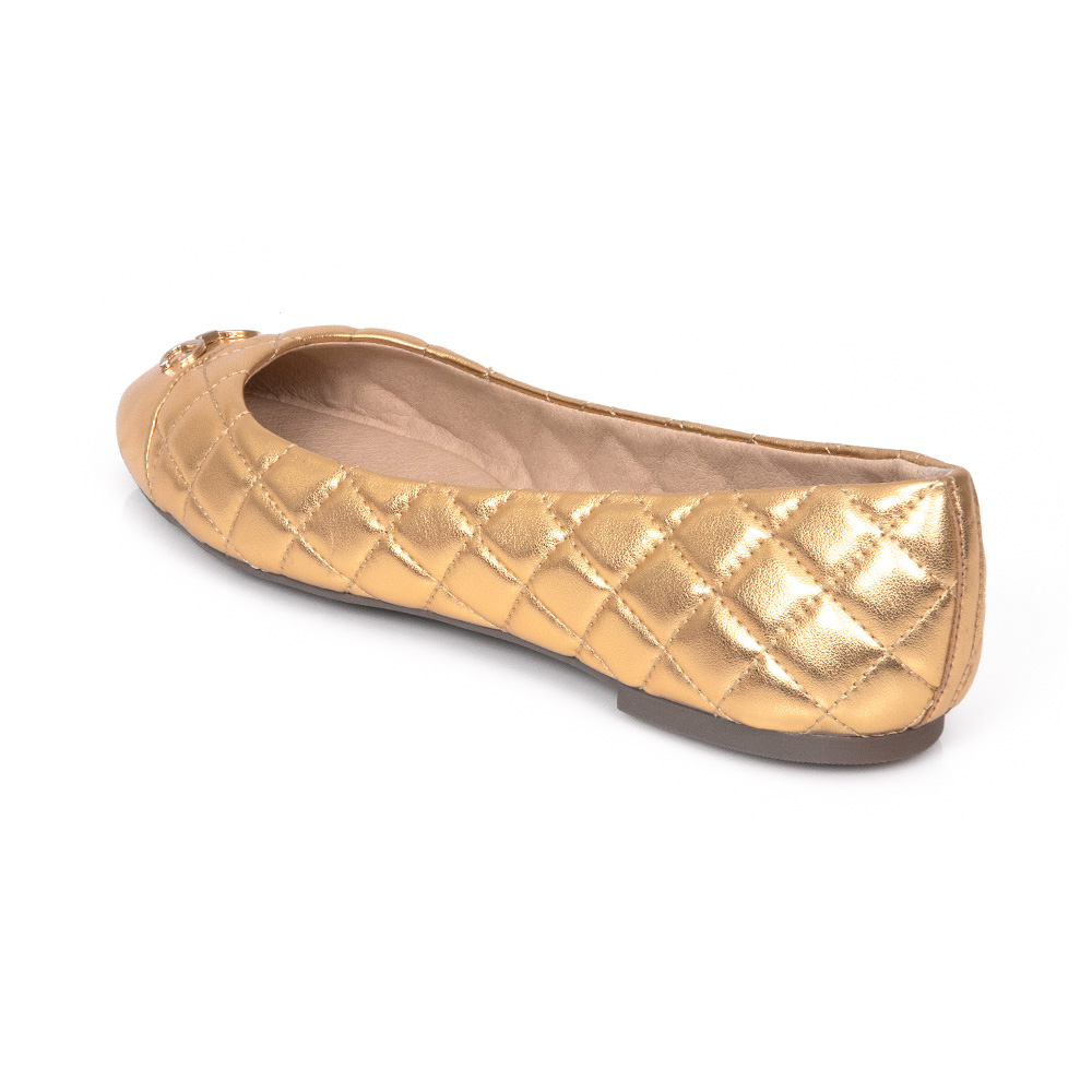 SAPATILHA DOURADA METALIZADA MATELASS&Ecirc; image number 2
