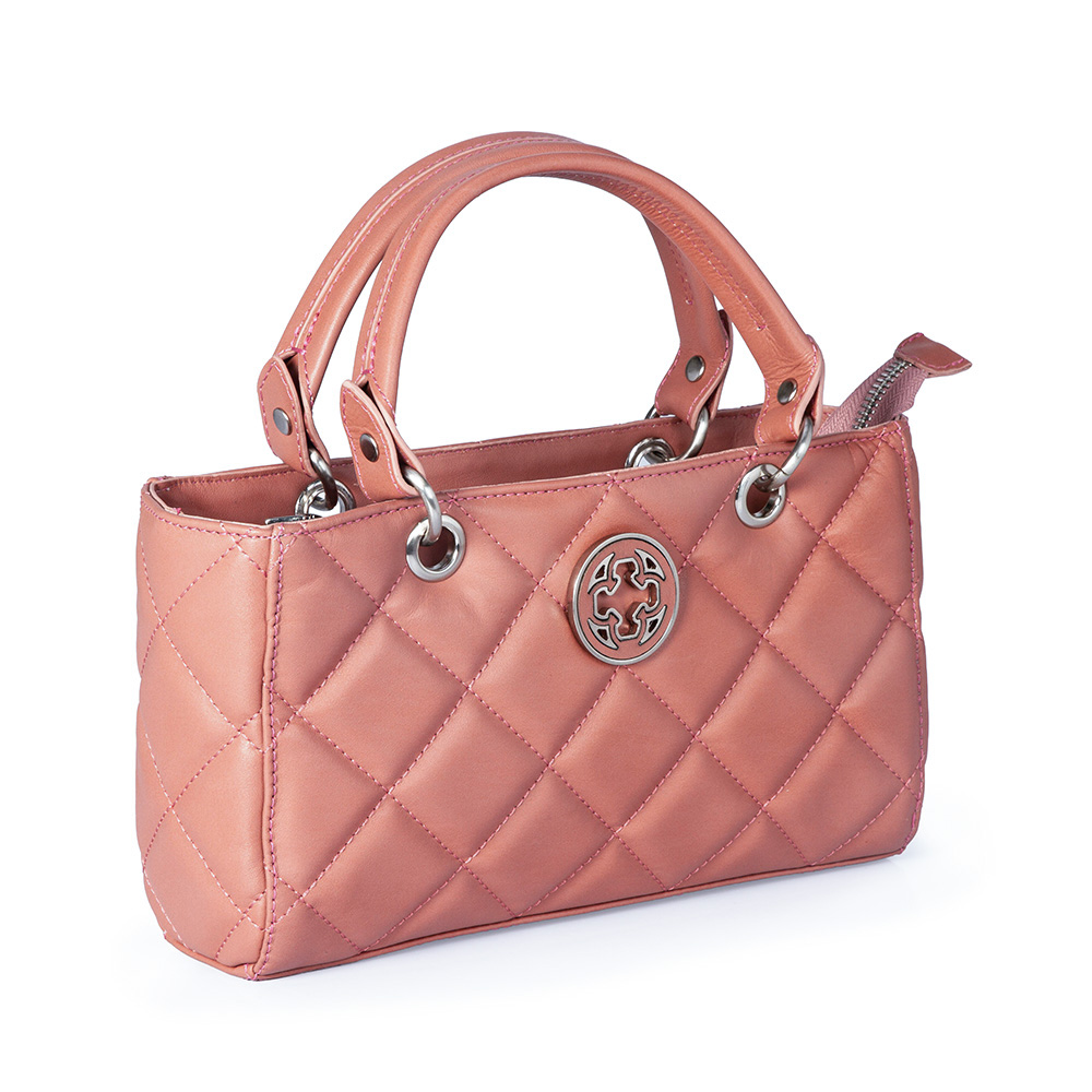 BOLSA TOTE ROSA MALVA MATELASSÊ DE COURO image number 3