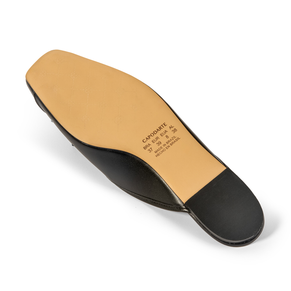 MULE PRETA DE COURO image number 3