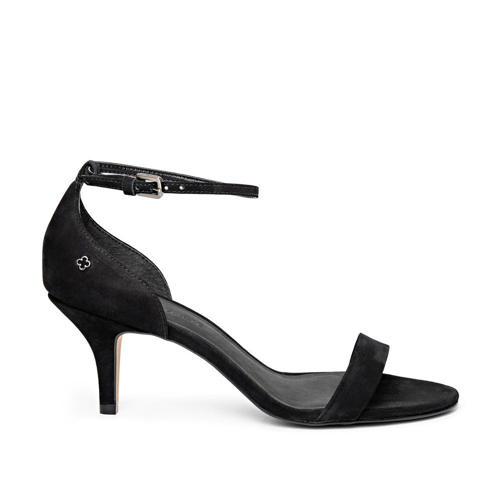 SANDÁLIA PRETA COURO NOBUCK Capodarte