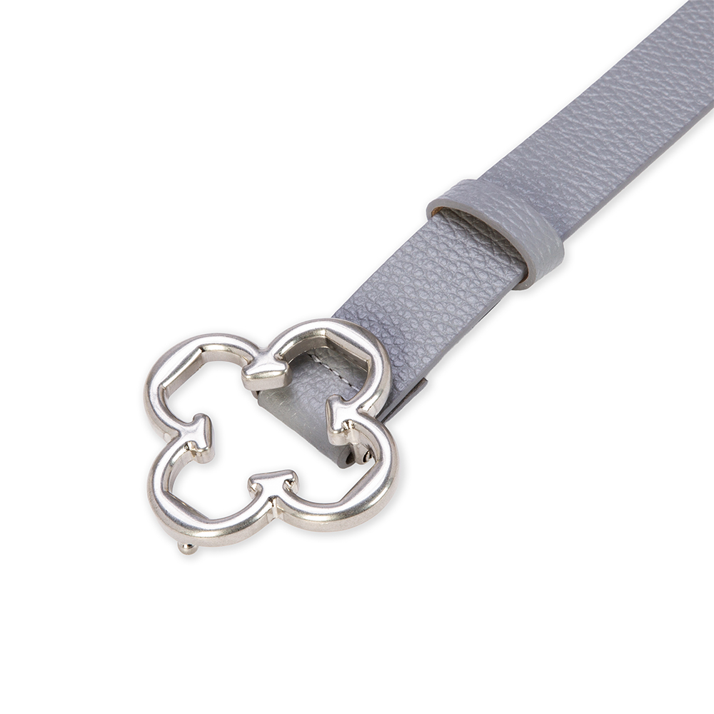 CINTO FEMININO CINZA DE COURO image number 3