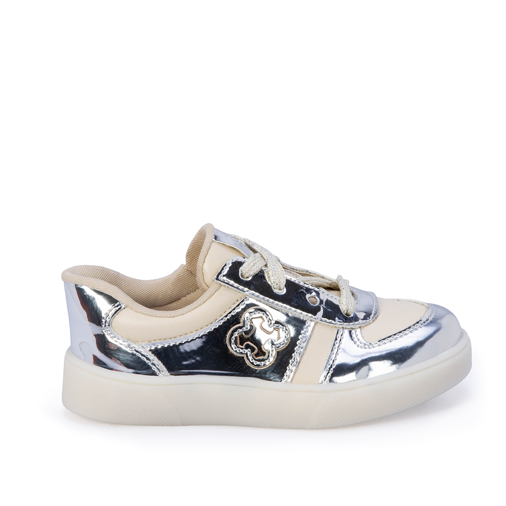 T&Ecirc;NIS BEB&Ecirc; PRATEADO METALIZADO AMARRA&Ccedil;&Atilde;O image number 0