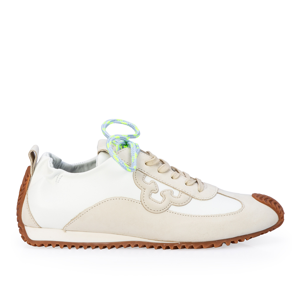 T&Ecirc;NIS FEMININO SNEAKERS COURO BRANCO DUNA AMARRA&Ccedil;&Atilde;O image number 0