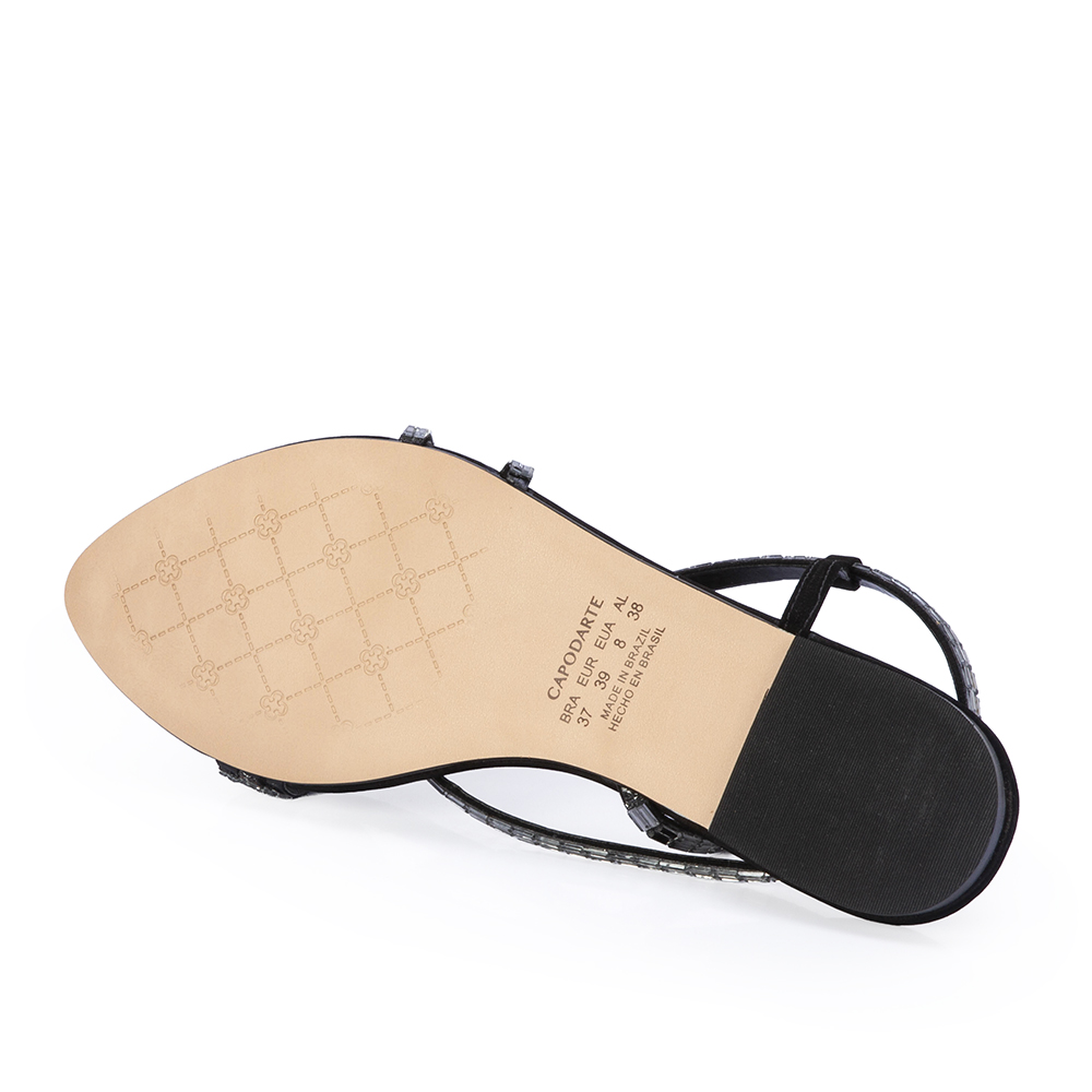 SAND&Aacute;LIA RASTEIRA PRETA COURO NOBUCK image number 3